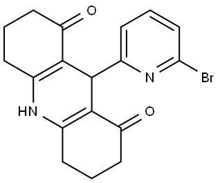 9-(6-BROMO-2-PYRIDINYL)-3,4,6,7,9,10-HEXAHYDRO-1,8(2H,5H)-ACRIDINEDIONE Struktur