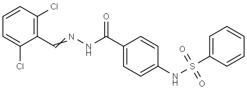 N-(4-((2-(2,6-DICHLOROBENZYLIDENE)HYDRAZINO)CARBONYL)PHENYL)BENZENESULFONAMIDE Struktur