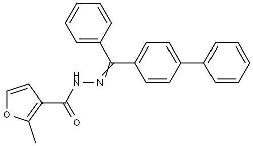 2-METHYL-FURAN-3-CARBOXYLIC ACID (BIPHENYL-4-YL-PHENYL-METHYLENE)-HYDRAZIDE Struktur