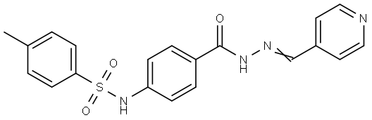 4-ME-N-(4-((2-(4-PYRIDINYLMETHYLENE)HYDRAZINO)CARBONYL)PHENYL)BENZENESULFONAMIDE Struktur