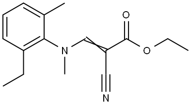 2-CYANO-3-((2-ETHYL-6-METHYL-PHENYL)-METHYL-AMINO)-ACRYLIC ACID ETHYL ESTER Struktur