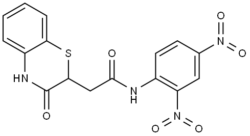 N-(2,4-DINITROPHENYL)-2-(3-OXO-3,4-DIHYDRO-2H-1,4-BENZOTHIAZIN-2-YL)ACETAMIDE Struktur