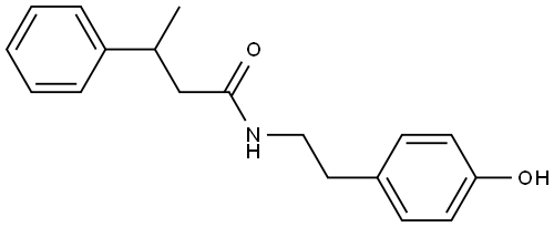 N-(2-(4-HYDROXY-PHENYL)-ETHYL)-3-PHENYL-BUTYRAMIDE Struktur