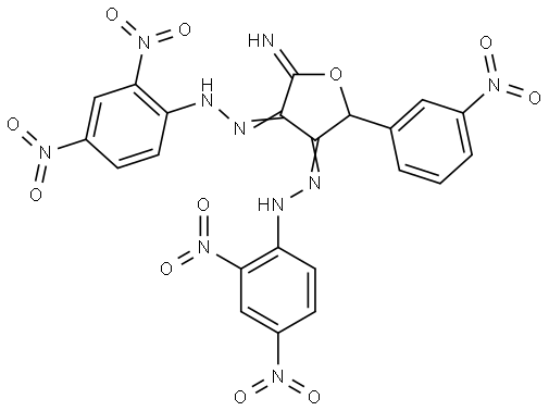 2-IMINO-5-(3-NITROPHENYL)3,4(2H,5H)-FURANDIONE BIS((2,4-DINITROPHENYL)HYDRAZONE) Struktur