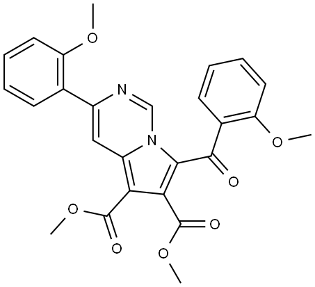 DIMETHYL 7-(2-METHOXYBENZOYL)-3-(2-METHOXYPHENYL)PYRROLO[1,2-C]PYRIMIDINE-5,6-DICARBOXYLATE Struktur