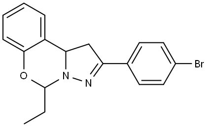 2-(4-BR-PHENYL)-4-ETHYL-1,9B-DIHYDRO-5-OXA-3,3A-DIAZA-CYCLOPENTA(A)NAPHTHALENE Struktur