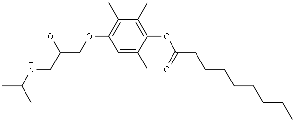 4-(2-HYDROXY-3-(ISOPROPYLAMINO)PROPOXY)-2,3,6-TRIMETHYLPHENYL NONANOATE Struktur