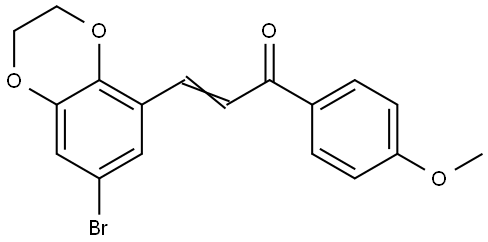 3-(7-BROMO-2,3-DIHYDRO-1,4-BENZODIOXIN-5-YL)-1-(4-METHOXYPHENYL)-2-PROPEN-1-ONE Struktur