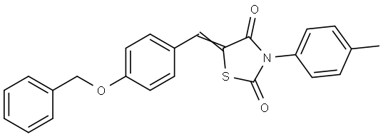 5-(4-(BENZYLOXY)BENZYLIDENE)-3-(4-METHYLPHENYL)-1,3-THIAZOLIDINE-2,4-DIONE Struktur