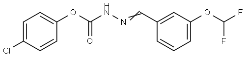 4-CHLOROPHENYL 2-(3-(DIFLUOROMETHOXY)BENZYLIDENE)HYDRAZINECARBOXYLATE Struktur