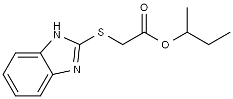 (1H-BENZOIMIDAZOL-2-YLSULFANYL)-ACETIC ACID SEC-BUTYL ESTER Struktur