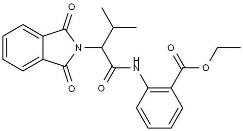 ET 2-((2-(1,3-DIOXO-1,3-DIHYDRO-2H-ISOINDOL-2-YL)3-METHYLBUTANOYL)AMINO)BENZOATE Struktur