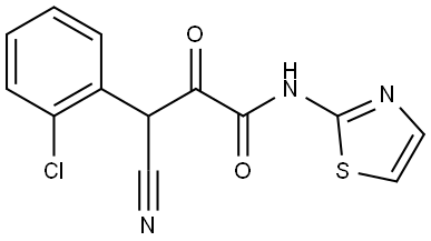 3-(2-CHLOROPHENYL)-3-CYANO-2-OXO-N-(1,3-THIAZOL-2-YL)PROPANAMIDE Struktur