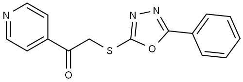 2-((5-PHENYL-1,3,4-OXADIAZOL-2-YL)THIO)-1-(4-PYRIDINYL)ETHANONE Struktur