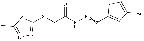 N'-((4-BR-2-THIENYL)METHYLENE)2-((5-ME-1,3,4-THIADIAZOL-2-YL)THIO)ACETOHYDRAZIDE Struktur