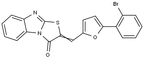 2-((5-(2-BR-PHENYL)-2-FURYL)METHYLENE)(1,3)THIAZOLO(3,2-A)BENZIMIDAZOL-3(2H)-ONE Struktur