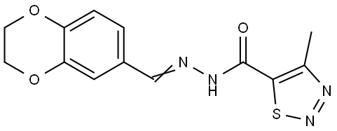 N'-(2,3-2H-1,4-BENZODIOXIN-6-YLMETHYLENE)4-ME-1,2,3-THIADIAZOLE-5-CARBOHYDRAZIDE Struktur