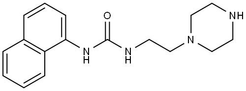 N-(1-NAPHTHYL)-N'-(2-(1-PIPERAZINYL)ETHYL)UREA Struktur