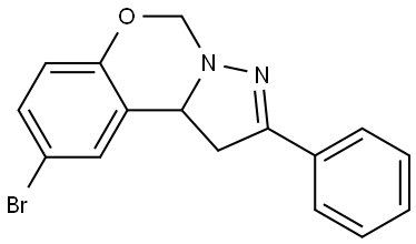 9-BROMO-2-PHENYL-1,10B-DIHYDROPYRAZOLO(1,5-C)(1,3)BENZOXAZINE Struktur