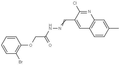 2-(2-BROMOPHENOXY)-N'-((2-CHLORO-7-METHYL-3-QUINOLINYL)METHYLENE)ACETOHYDRAZIDE Struktur