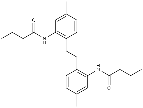 N-(2-(2-(2-(BUTYRYLAMINO)-4-METHYLPHENYL)ETHYL)-5-METHYLPHENYL)BUTANAMIDE Struktur