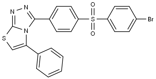 3-(4-((4-BROMOPHENYL)SULFONYL)PH)-5-PHENYL(1,3)THIAZOLO(2,3-C)(1,2,4)TRIAZOLE Struktur