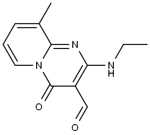 2-(ETHYLAMINO)-9-METHYL-4-OXO-4H-PYRIDO(1,2-A)PYRIMIDINE-3-CARBALDEHYDE Struktur