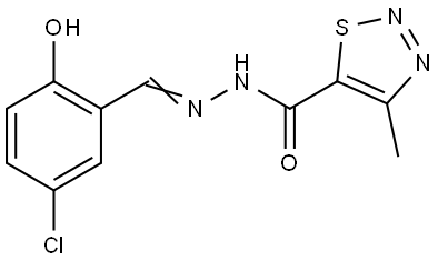 N'-(5-CHLORO-2-HYDROXYBENZYLIDENE)-4-METHYL-1,2,3-THIADIAZOLE-5-CARBOHYDRAZIDE Struktur