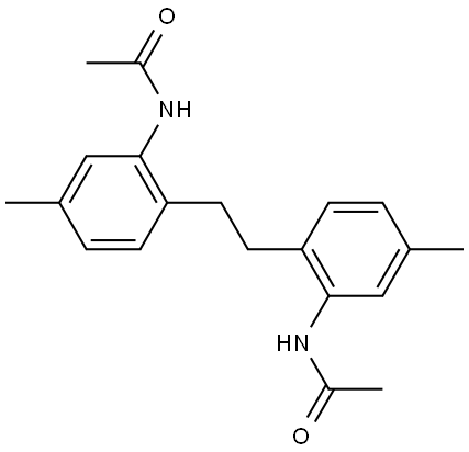 N-(2-(2-(2-(ACETYLAMINO)-4-METHYLPHENYL)ETHYL)-5-METHYLPHENYL)ACETAMIDE Struktur