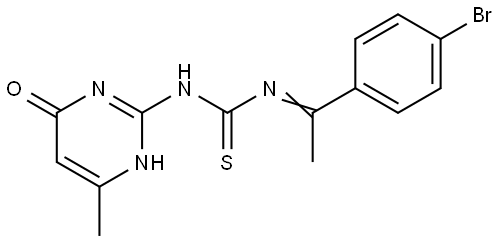 N-[1-(4-BROMOPHENYL)ETHYLIDENE]-N'-(4-METHYL-6-OXO-1,6-DIHYDRO-2-PYRIMIDINYL)THIOUREA Struktur