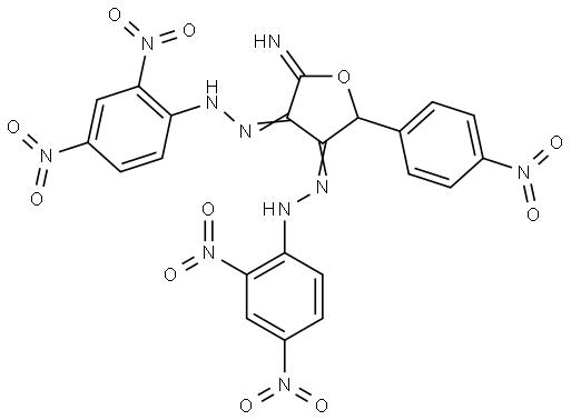 2-IMINO-5-(4-NITRO-PH)-3,4(2H,5H)-FURANDIONE BIS((2,4-DINITROPHENYL)HYDRAZONE) Struktur