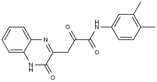 N-(3,4-DIMETHYLPHENYL)-3-(3-HYDROXY-2-QUINOXALINYL)-2-OXOPROPANAMIDE Struktur