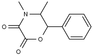 4,5-dimethyl-6-phenyl-2,3-morpholinedione Struktur