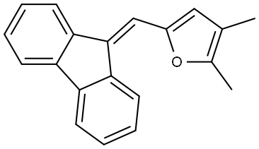 5-(9H-FLUOREN-9-YLIDENEMETHYL)-2,3-DIMETHYLFURAN Struktur