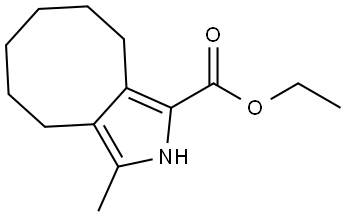 ETHYL 3-METHYL-4,5,6,7,8,9-HEXAHYDRO-2H-CYCLOOCTA(C)PYRROLE-1-CARBOXYLATE Struktur