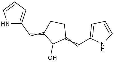 2,5-BIS(1H-PYRROL-2-YLMETHYLENE)CYCLOPENTANOL Struktur