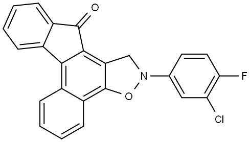 2-(3-CL-4-FLUOROPHENYL)-1,2-DIHYDRO-12H-BENZO(3,4)FLUORENO(1,2-D)ISOXAZOL-12-ONE Struktur