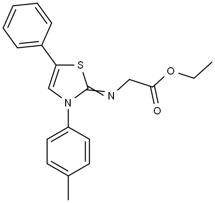 ETHYL ((3-(4-METHYLPHENYL)-5-PHENYL-1,3-THIAZOL-2(3H)-YLIDENE)AMINO)ACETATE Struktur