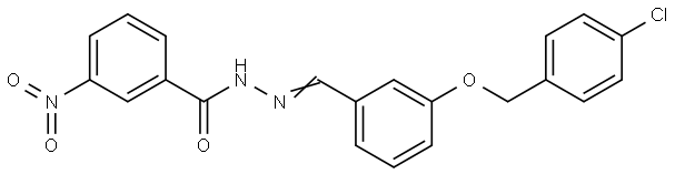 N'-(3-((4-CHLOROBENZYL)OXY)BENZYLIDENE)-3-NITROBENZOHYDRAZIDE Struktur