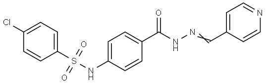 4-CL-N-(4-((2-(4-PYRIDINYLMETHYLENE)HYDRAZINO)CARBONYL)PHENYL)BENZENESULFONAMIDE Struktur