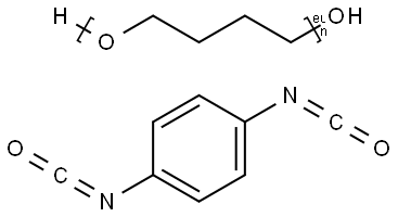 Poly(oxy-1,4-butanediyl), .alpha.-hydro-.omega.-hydroxy-, polymer with 1,4-diisocyanatobenzene Struktur