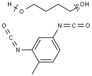 Poly(oxy-1,4-butanediyl), .alpha.-hydro-.omega.-hydroxy-, polymer with 2,4-diisocyanato-1-methylbenzene Struktur