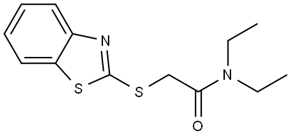 2-(1,3-benzothiazol-2-ylsulfanyl)-N,N-diethylacetamide Struktur