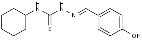 4-HYDROXYBENZALDEHYDE N-CYCLOHEXYLTHIOSEMICARBAZONE Struktur