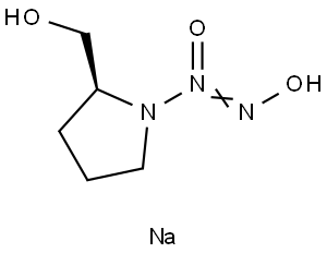 2-Pyrrolidinemethanol, 1-(2-hydroxy-1-oxidodiazenyl)-, sodium salt (1:1), (2S)- Struktur