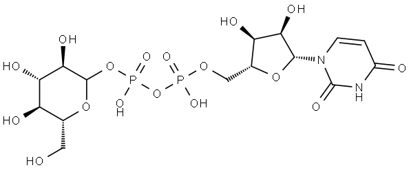 Uridine 5'-(trihydrogen diphosphate), P'-D-glucopyranosyl ester