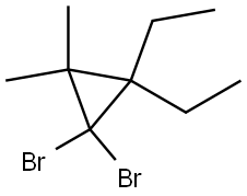 1,1-DIBROMO-2,2-DIETHYL-3,3-DIMETHYLCYCLOPROPANE Struktur