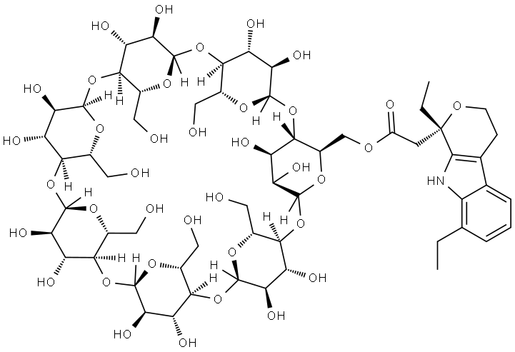 β-Cyclodextrin, 6A-[(1S)-1,8-diethyl-1,3,4,9-tetrahydropyrano[3,4-b]indole-1-acetate]