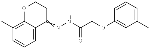 N'-[8-METHYL-2,3-DIHYDRO-4H-CHROMEN-4-YLIDENE]-2-(3-METHYLPHENOXY)ACETOHYDRAZIDE Struktur