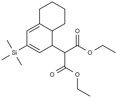 DIETHYL 2-[3-(TRIMETHYLSILYL)-1,5,6,7,8,8A-HEXAHYDRO-1-NAPHTHALENYL]MALONATE Struktur